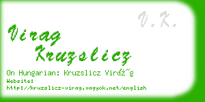 virag kruzslicz business card